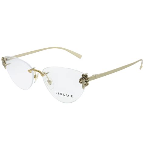 versace ladies reading glasses|Versace rimless eyeglass frames.